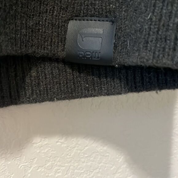 G-STAR RAW Men's Biker Zip Though Knit Green/Black Lambswool, Bomber , Size L - Picture 4 of 13